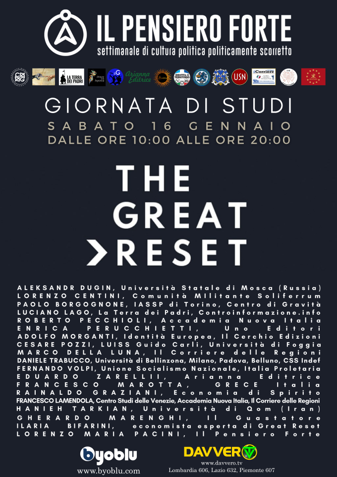 THE GREAT RESET – Giornata di studi